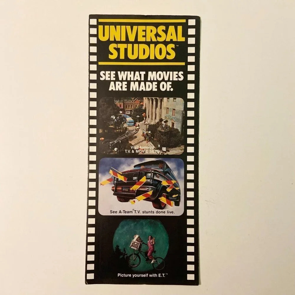 Vintage 1985 Universal Studios Tours  California Brochure Pamphlet